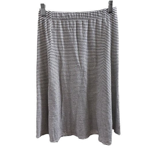 Eileen Fisher EUC Midi Stripe Linen Skirt - Picture 3 of 5